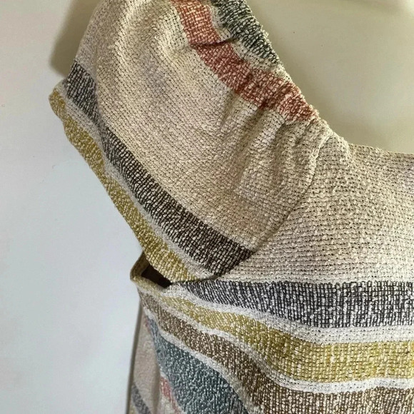 NWT‎ Madewell TextureThread Cap-Sleeve Dress Stripe XL 100% Cotton 0224 - Picture 15 of 15